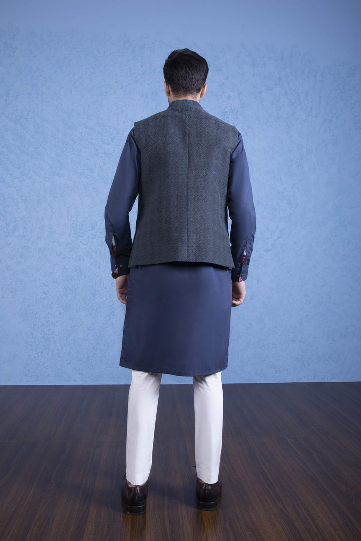 Sapphire Blended Jacquard Waistcoat