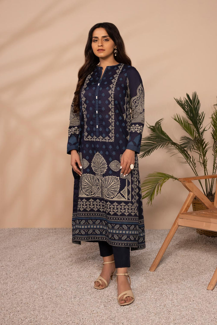 Sapphire-Printed Lawn Shirt