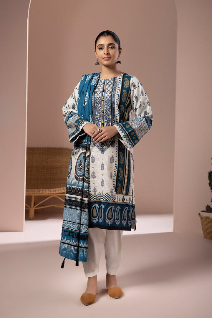 Sapphire- 2 Piece - Embroidered Khaddar Suit