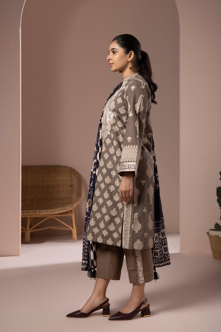 Sapphire- 2 Piece - Embroidered Khaddar Suit