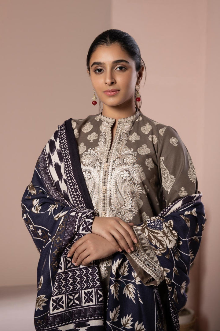 Sapphire- 2 Piece - Embroidered Khaddar Suit