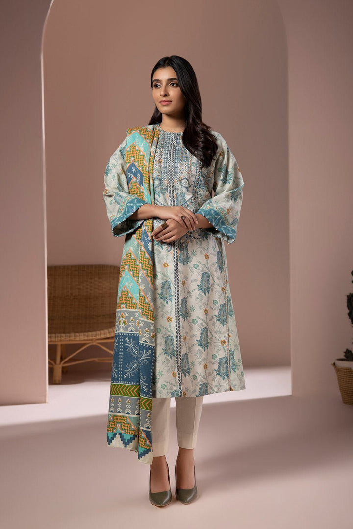 Sapphire- 2 Piece - Embroidered Khaddar Suit