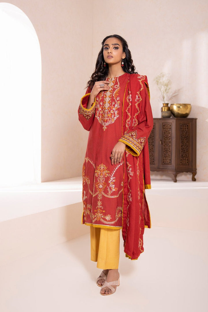 Sapphire- 2 Piece - Embroidered Zari Khaddar Suit