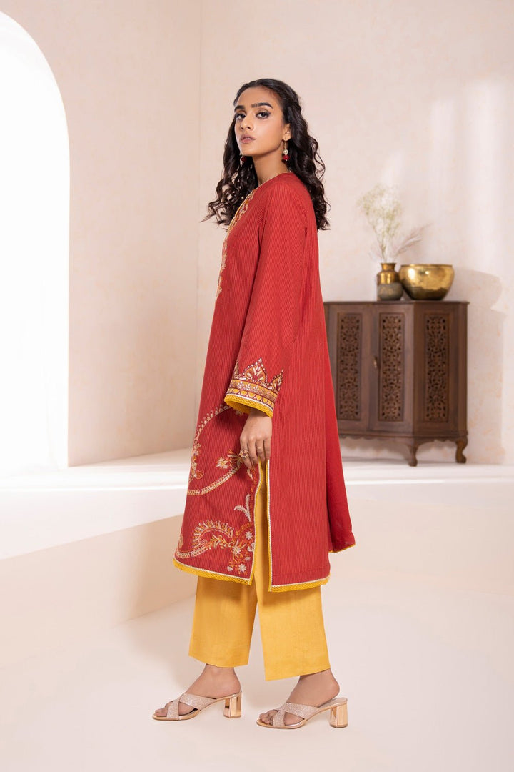 Sapphire- 2 Piece - Embroidered Zari Khaddar Suit