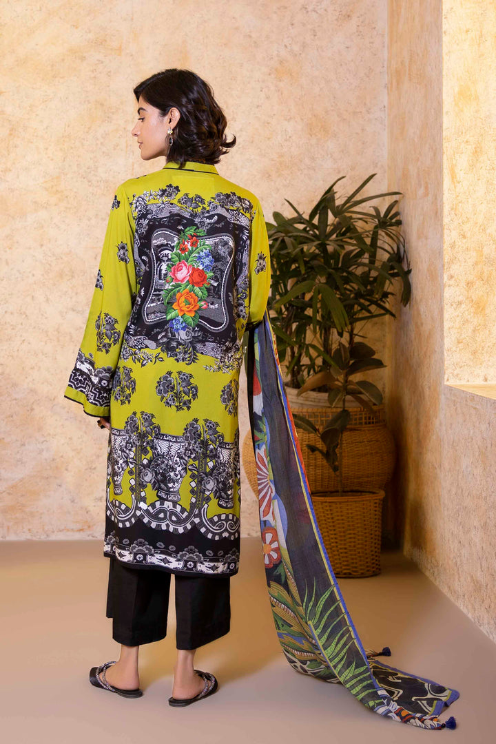 Sapphire- Printed Linen Shirt