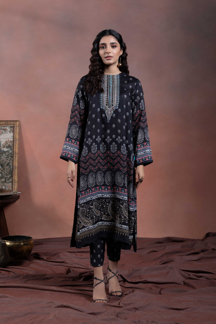 Sapphire- 2 Piece - Embroidered Cotton Suit