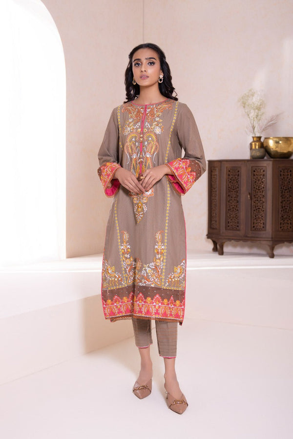 Sapphire- 2 Piece - Embroidered Khaddar Suit