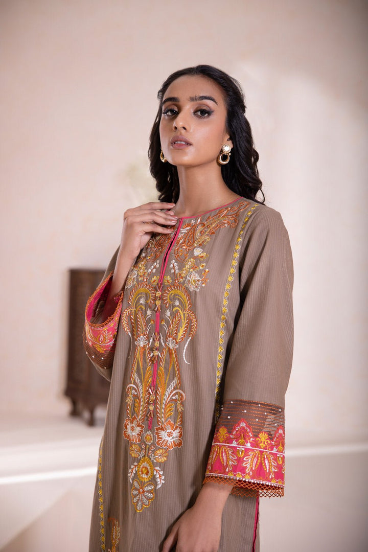 Sapphire- 2 Piece - Embroidered Khaddar Suit