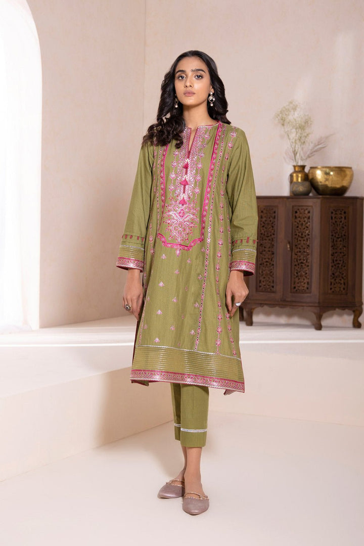 Sapphire- 2 Piece - Embroidered Khaddar Suit