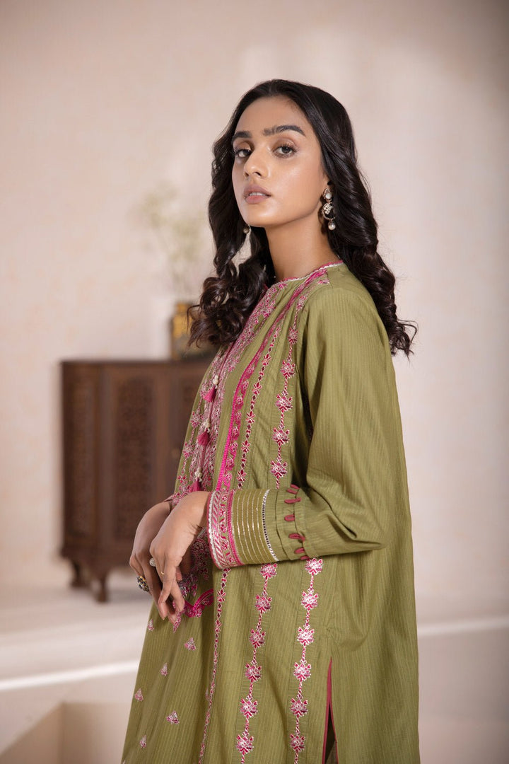 Sapphire- 2 Piece - Embroidered Khaddar Suit