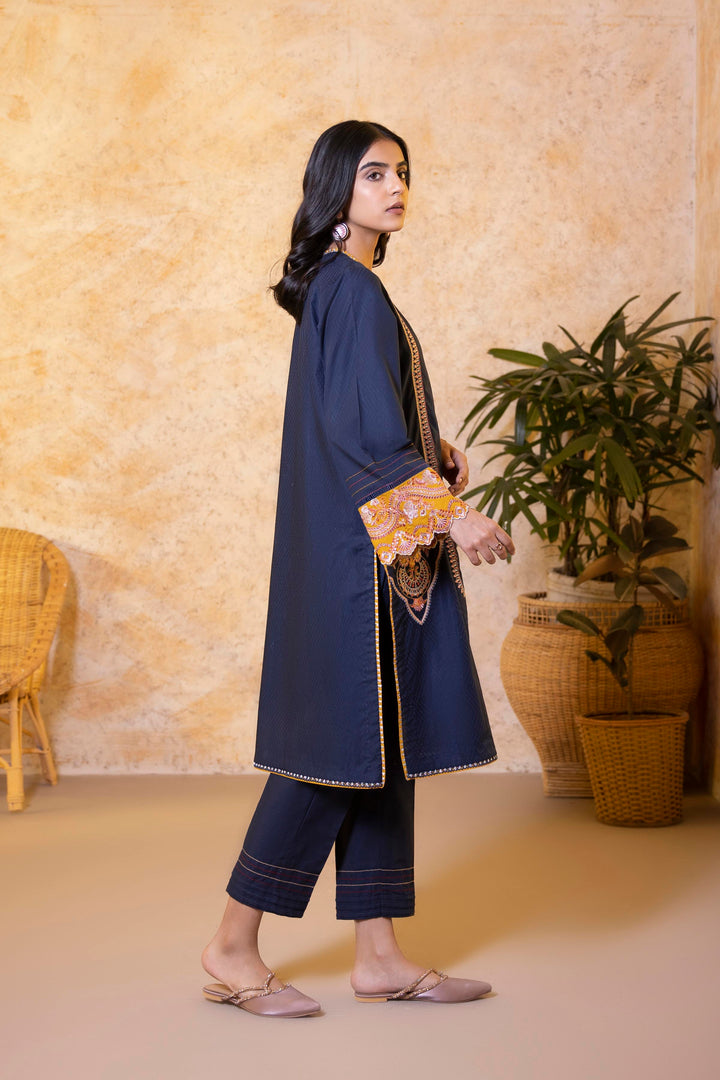 Sapphire- 2 Piece - Embroidered Jacquard Suit