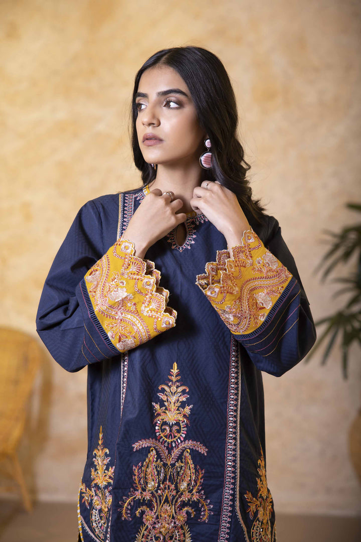 Sapphire- 2 Piece - Embroidered Jacquard Suit