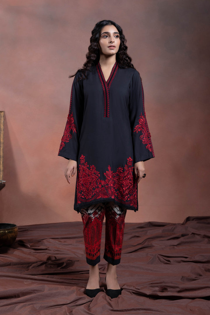 Sapphire- 2 Piece - Embroidered Linen Suit