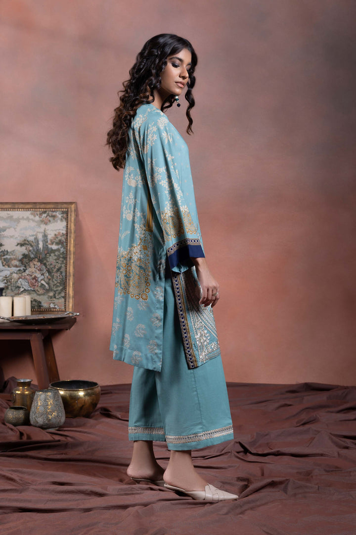 Sapphire- 2 Piece - Embroidered Linen Suit