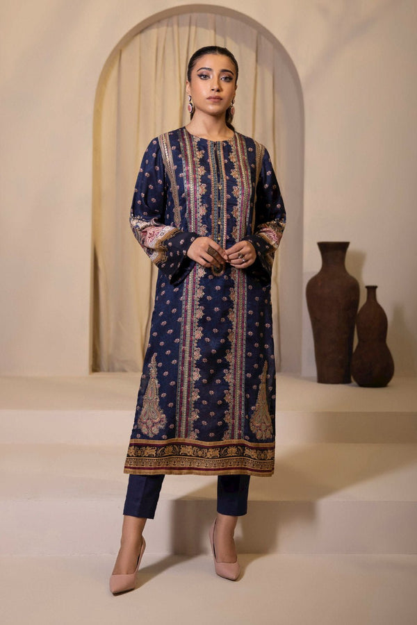 Sapphire- 2 Piece - Embroidered Khaddar Suit