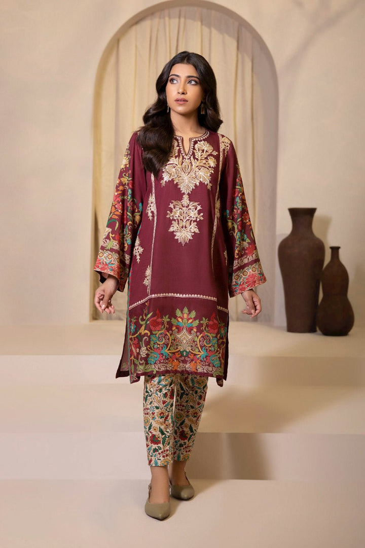 Sapphire- 2 Piece - Embroidered Khaddar Suit