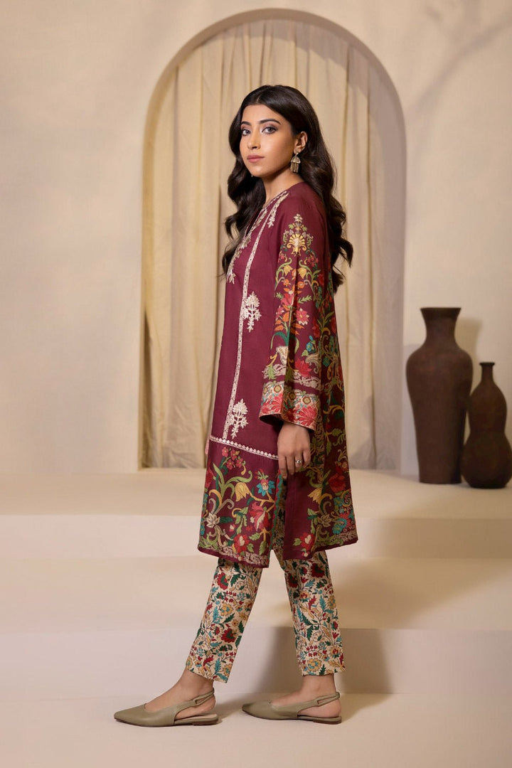 Sapphire- 2 Piece - Embroidered Khaddar Suit