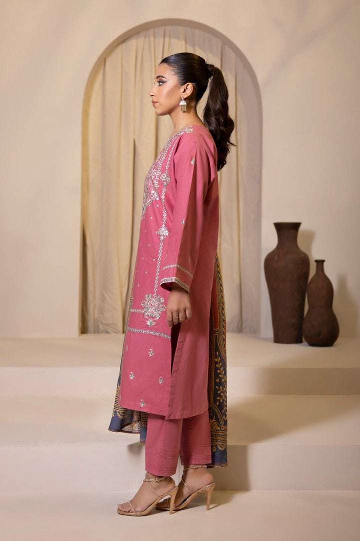 Sapphire- 3 Piece - Embroidered Khaddar Suit