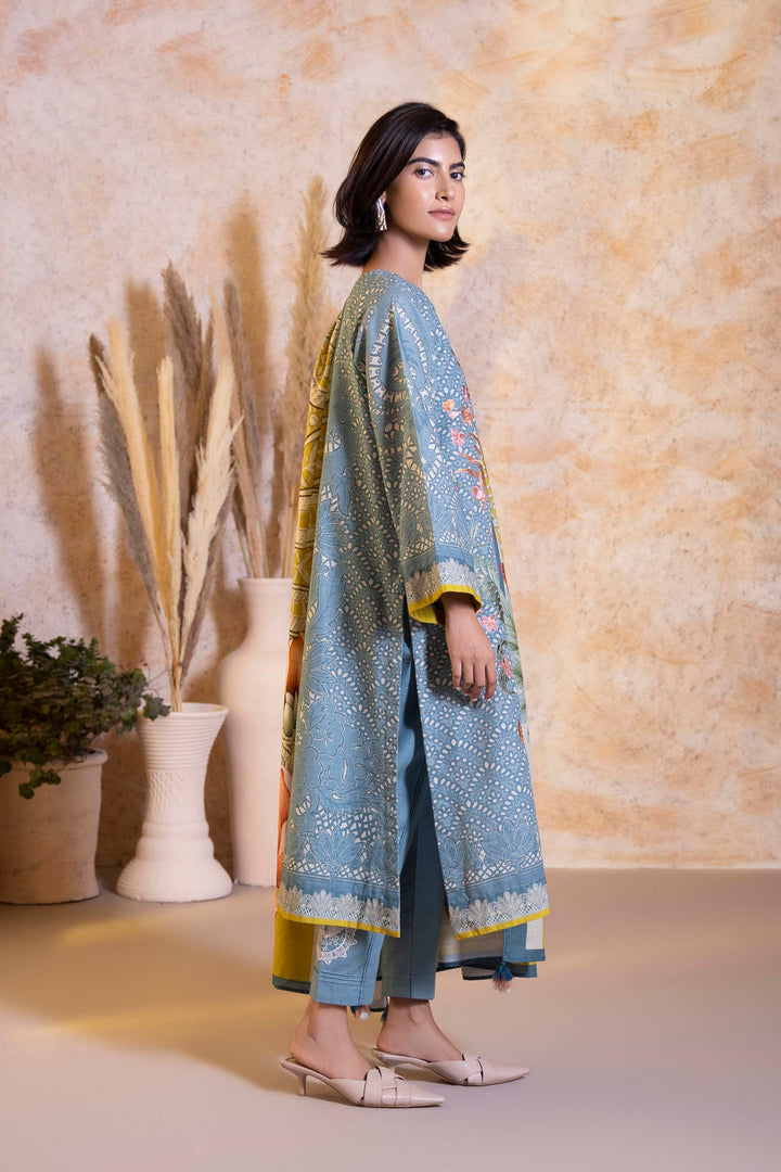 Sapphire- 3 Piece - Embroidered Khaddar Suit