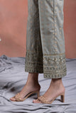 Sapphire-Embroidered Jacquard Pants