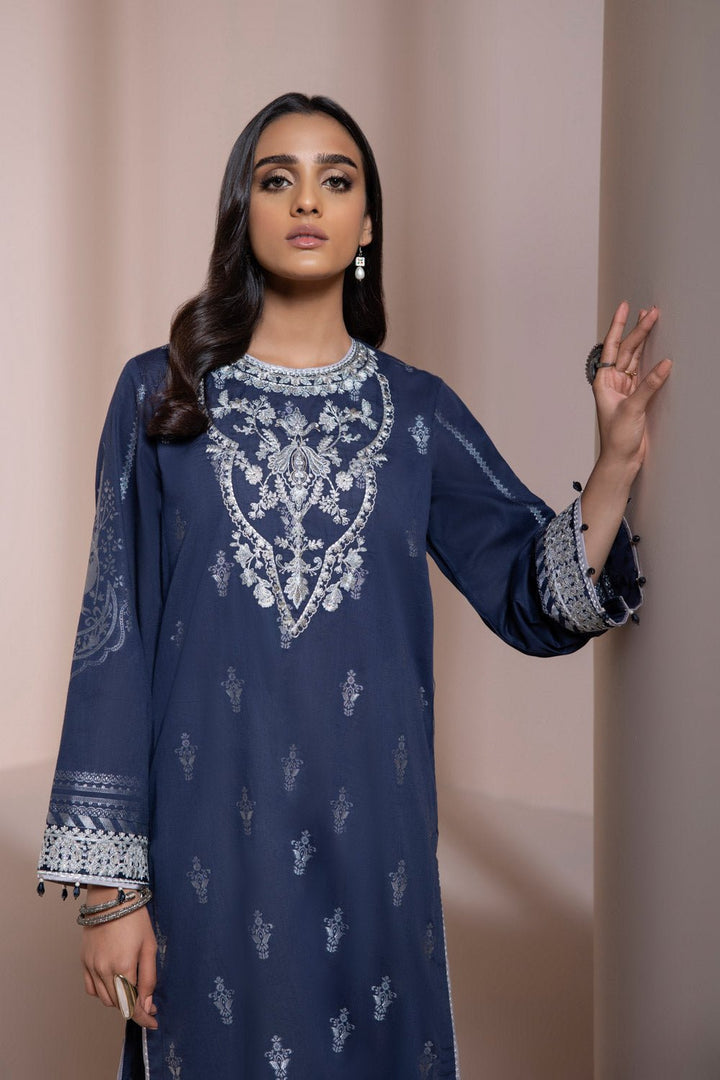 Sapphire- Embroidered Jacquard Shirt