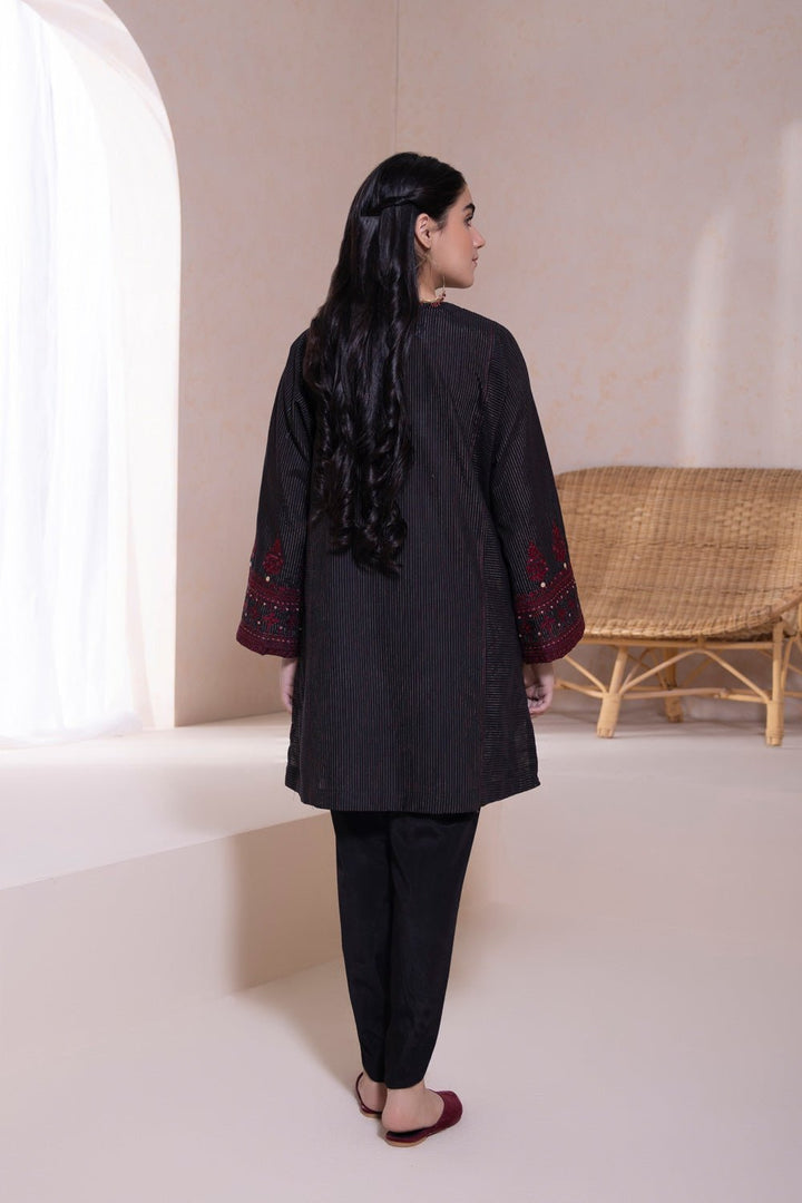 Sapphire- Embroidered Zari Khaddar Shirt