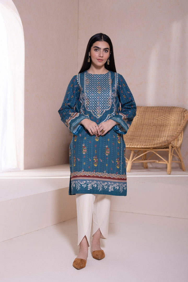 Sapphire- Embroidered Zari Khaddar Shirt