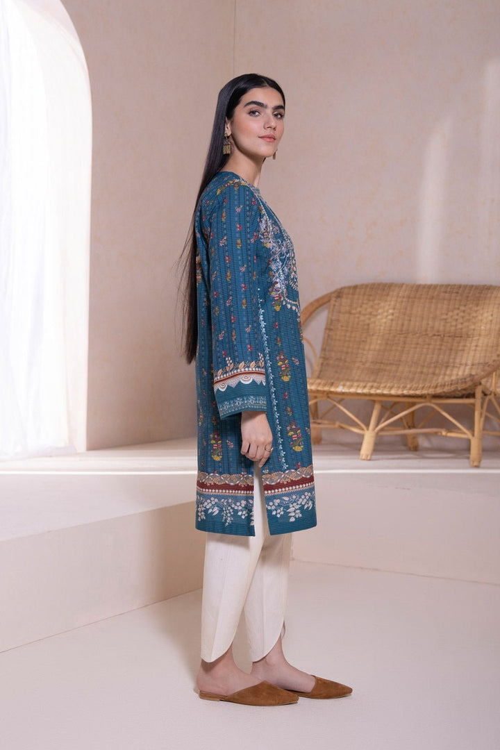 Sapphire- Embroidered Zari Khaddar Shirt