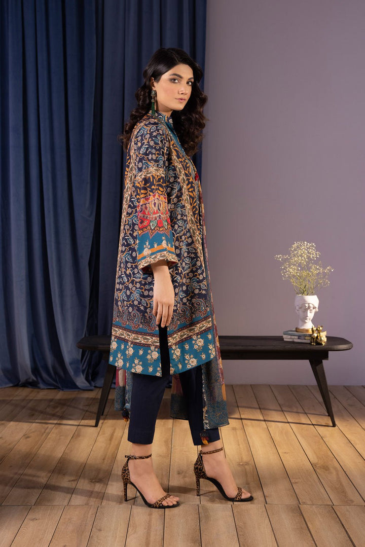 Sapphire- 2 Piece - Printed Satin Suit