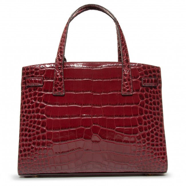 Tory burch-Walker Embossed Small Satchel Claret