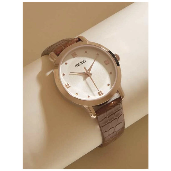 Shein-  Round Pointer Water Resistant Quartz Watch