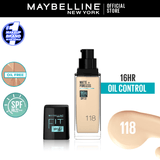 Maybelline New York- New Fit Me Matte + Poreless Liquid Foundation SPF 22 - 118 Light Beige 30ml - For Normal to Oily Skin