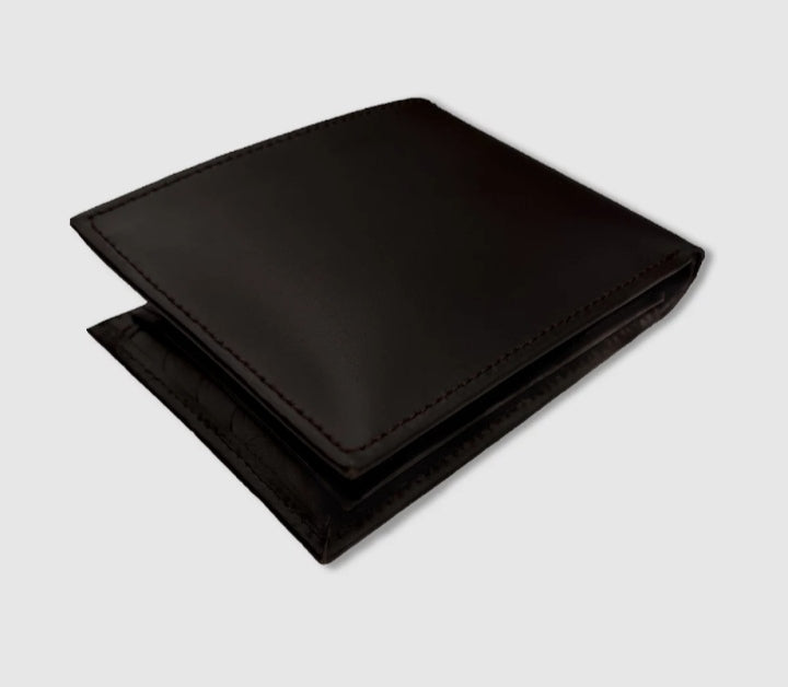 The original Men Wallet Pure Leather Dark Brown