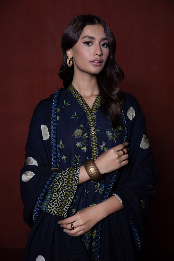 Sapphire- 2 Piece - Embroidered Khaddar Suit