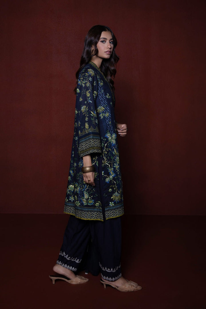 Sapphire- 2 Piece - Embroidered Khaddar Suit