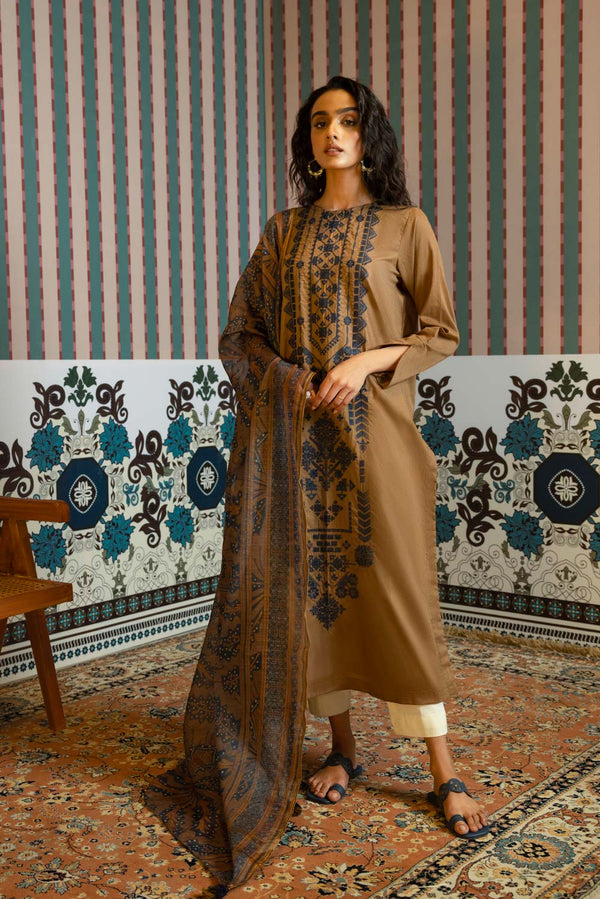 Sapphire- 2 Piece - Embroidered Cotton Suit