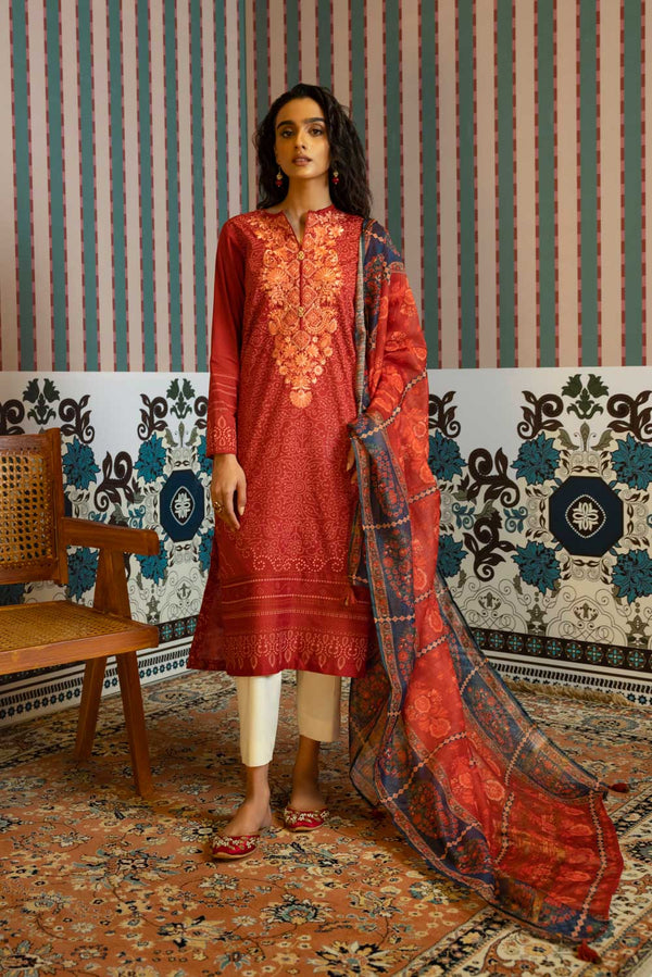 Sapphire- 2 Piece - Embroidered Lawn Suit