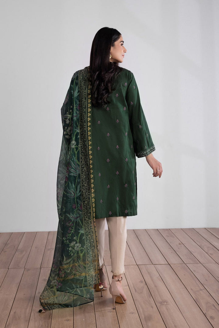 Sapphire- 2 Piece - Embroidered Cotton Suit