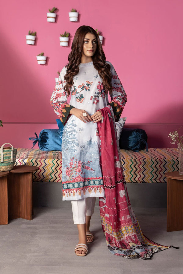 Sapphire- 2 Piece - Embroidered Lawn Suit