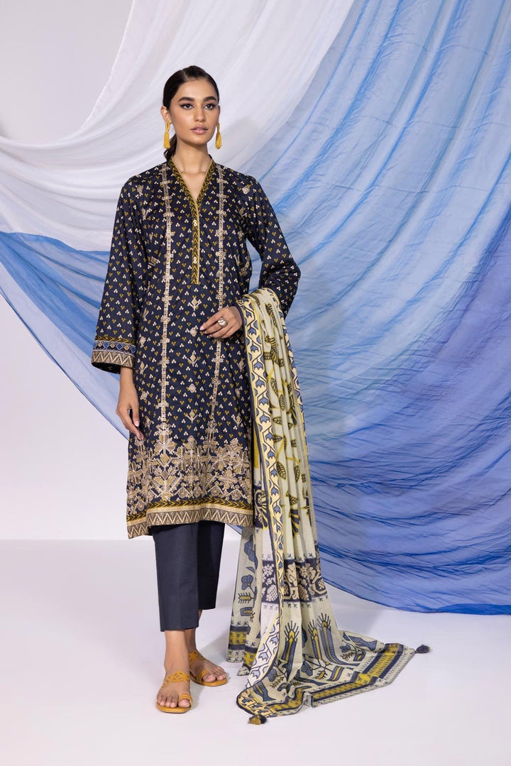 Sapphire- Embroidered Lawn Shirt