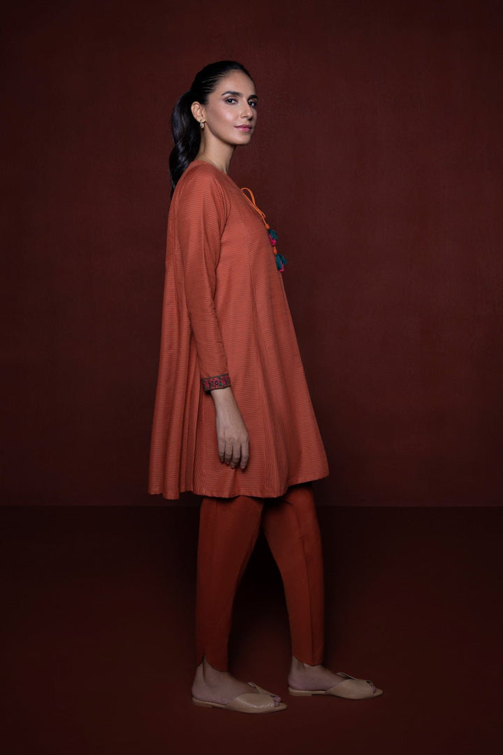 Sapphire- Solid Zari Khaddar Shirt