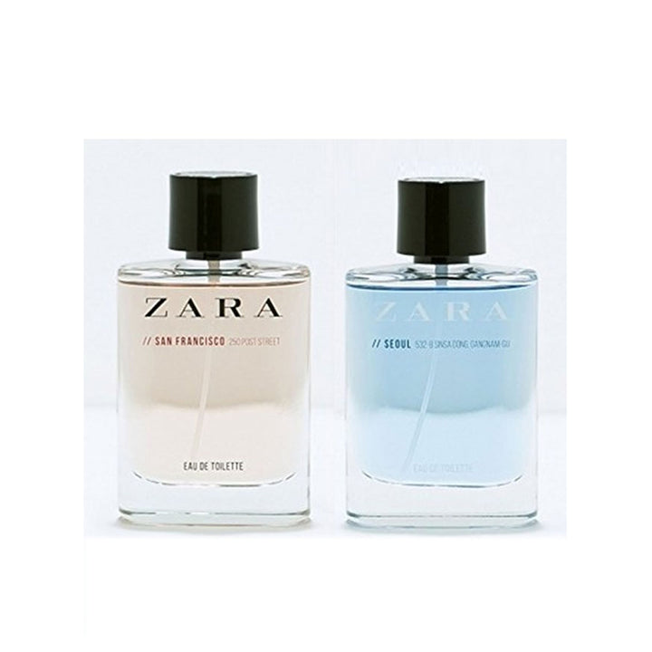 Zara- 2 Pack Seoul &amp; San Francisco Perfume For Men, 100 ml