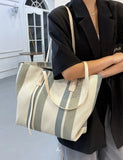 The original Striped Pattern Shoulder Tote Bag