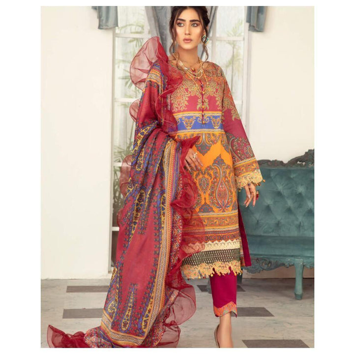 Ruby – 3 Piece Embroidered Unstitched Lawn