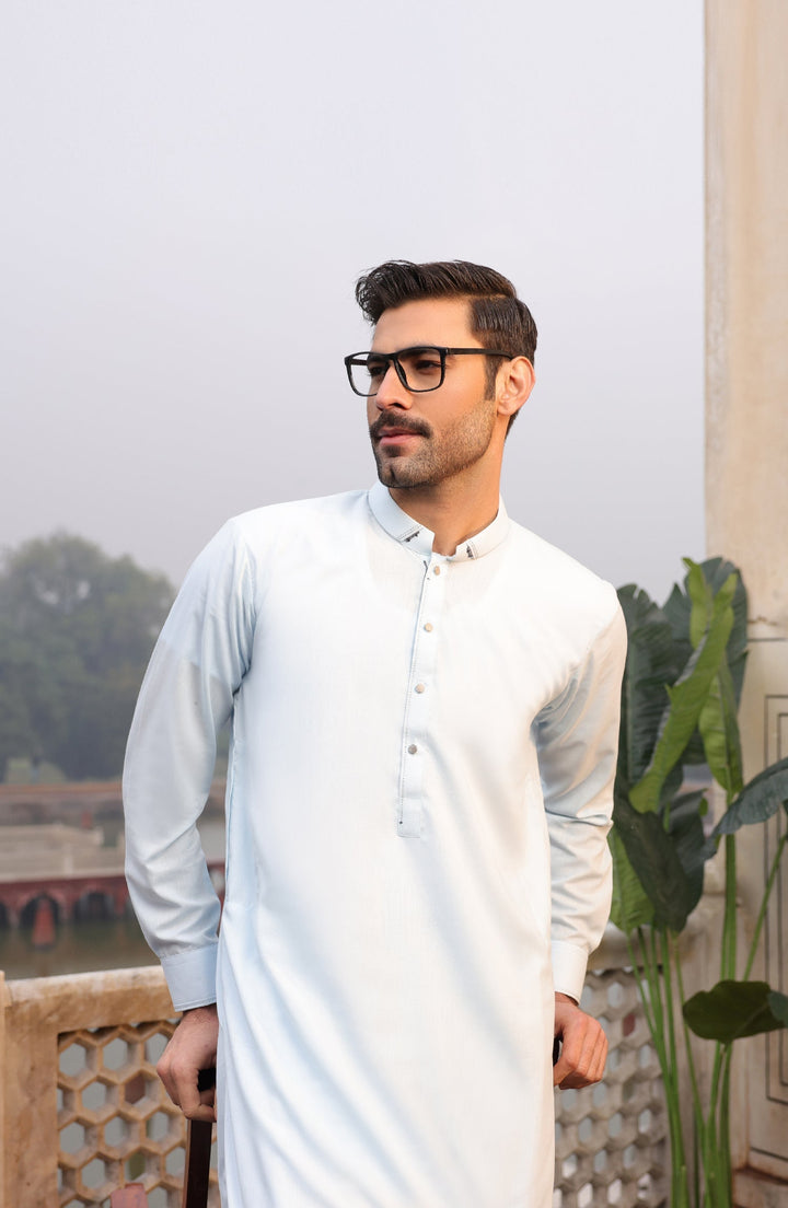 Summer'22 Men Casual Styling Kameez Shalwar Aqua