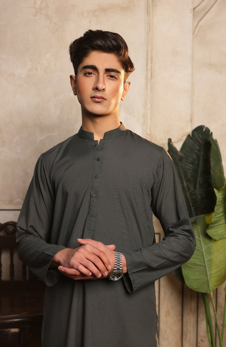 Summer'22 Teens Plain Kameez Shalwar Emerald