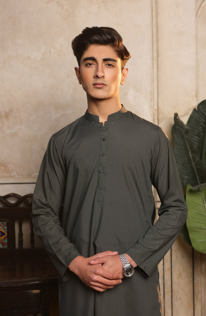 Summer'22 Teens Plain Kameez Shalwar Emerald