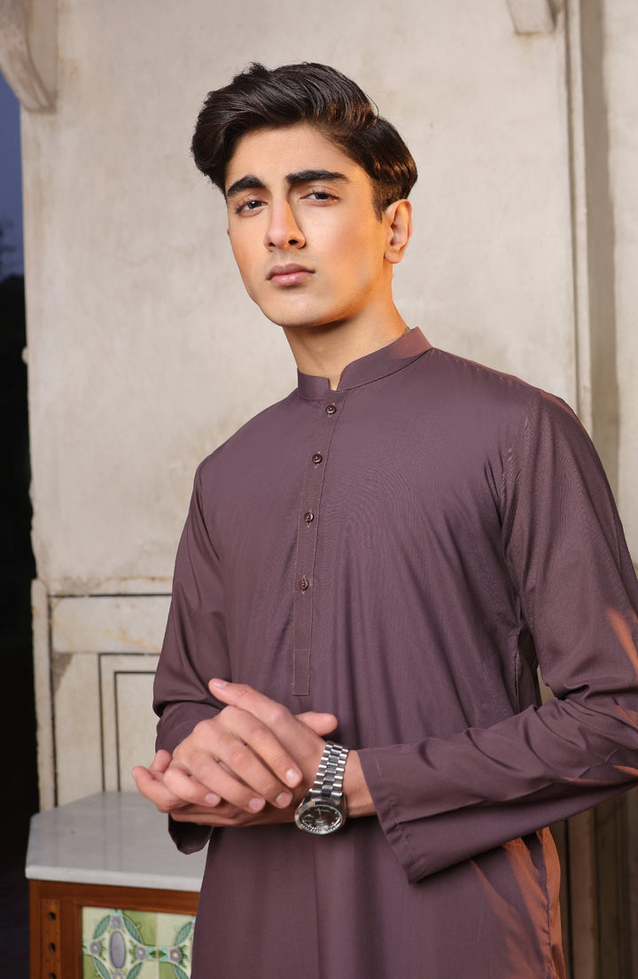 Summer'22 Teens Plain Kameez Shalwar Light Maroon