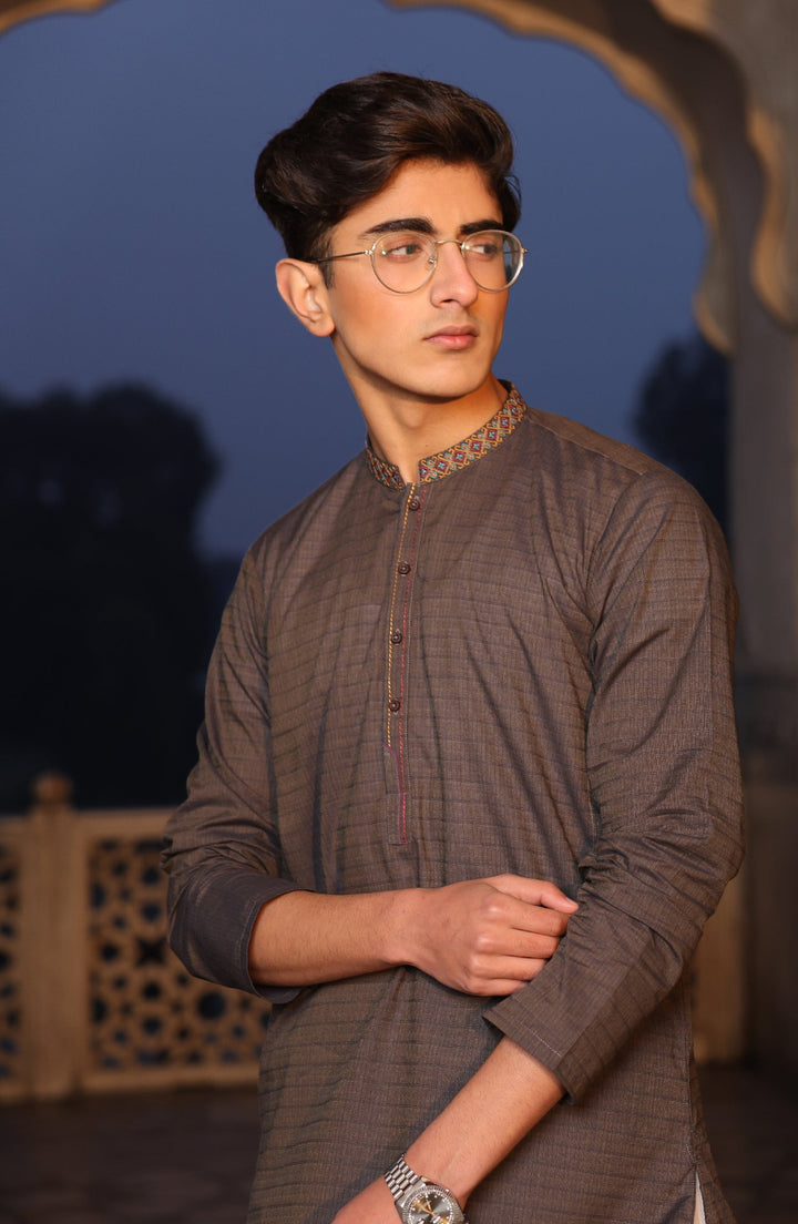 Summer'22 Teens Semi Formal Styling Kurta Light Brown