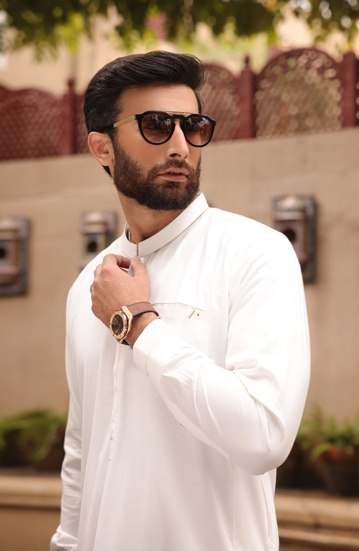 Summer'22 Men Casual Styling Kameez Shalwar Off White